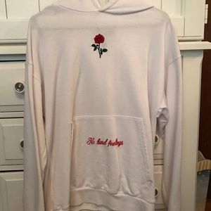 NO HARD FEELINGS ROSE HOODIE FROM FOREVER 21